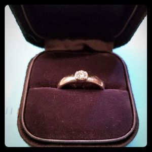 Tiffany & Co Etoile Sz 7 Solitaire Engagement Ring